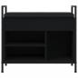 Preview: Schuhbank Schwarz 65,5x32x57,5 cm Holzwerkstoff