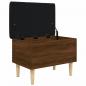 Preview: Sitzbank mit Stauraum Braun Eichen-Optik 62x42x46 cm