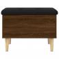 Preview: Sitzbank mit Stauraum Braun Eichen-Optik 62x42x46 cm