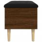 Preview: Sitzbank mit Stauraum Braun Eichen-Optik 82x42x46 cm