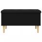 Preview: Sitzbank mit Stauraum Schwarz 82x42x46 cm Holzwerkstoff