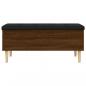 Preview: Sitzbank mit Stauraum Braun Eichen-Optik 102x42x46 cm