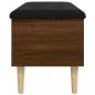 Preview: Sitzbank mit Stauraum Braun Eichen-Optik 102x42x46 cm