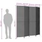 Preview: Paravent 4-tlg. Braun Poly Rattan
