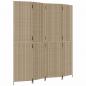 Preview: ARDEBO.de - Paravent 4-tlg. Beige Poly Rattan