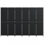 Preview: Paravent 6-tlg. Schwarz Poly Rattan