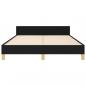 Preview: Bettgestell mit Kopfteil Schwarz 140x200 cm Stoff
