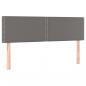 Preview: Boxspringbett mit Matratze Grau 140x190 cm Kunstleder