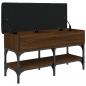 Preview: Schuhbank Braun Eichen-Optik 82x32x45 cm Holzwerkstoff