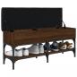Preview: Schuhbank Braun Eichen-Optik 102x32x45 cm Holzwerkstoff
