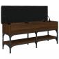 Preview: Schuhbank Braun Eichen-Optik 102x32x45 cm Holzwerkstoff