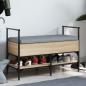 Preview: ARDEBO.de - Schuhbank Sonoma-Eiche 85,5x42x57,5 cm Holzwerkstoff