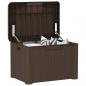 Preview: Gartentruhe mit Sitzkissen Braun 125 L PP