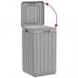 Preview: Outdoor-Mülltonne Grau 38x38x65 cm PP