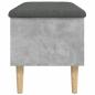 Preview: Sitzbank mit Stauraum Betongrau 82x42x46 cm Holzwerkstoff