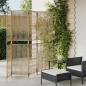 Preview: ARDEBO.de - Paravent 4-tlg. Beige Poly Rattan