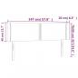 Preview: LED Kopfteil Grau 147x16x78/88 cm Kunstleder