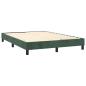Preview: Boxspringbett mit Matratze & LED Dunkelgrün 140x200 cm Samt