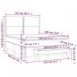 Preview: Boxspringbett mit Matratze Schwarz 140x190 cm Stoff