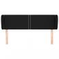 Preview: Kopfteil mit Ohren Schwarz 147x23x78/88 cm Stoff