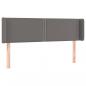 Preview: Kopfteil mit Ohren Grau 147x16x78/88 cm Kunstleder