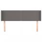 Preview: Kopfteil mit Ohren Grau 147x16x78/88 cm Kunstleder