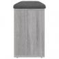Preview: Schuhbank Grau Sonoma 102x32x50 cm Holzwerkstoff