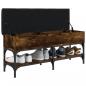 Preview: Schuhbank Räuchereiche 102x32x45 cm Holzwerkstoff