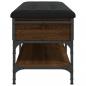 Preview: Schuhbank Braun Eichen-Optik 102x42x45 cm Holzwerkstoff