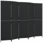 Preview: Paravent 5-tlg. Schwarz Poly Rattan