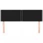 Preview: Kopfteile 2 Stk. Schwarz 72x5x78/88 cm Stoff