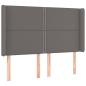 Preview: Boxspringbett mit Matratze & LED Grau 140x190 cm Kunstleder
