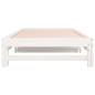 Preview: Tagesbett Ausziehbar Weiß 2x(80x200) cm Massivholz Kiefer