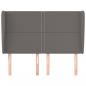 Preview: Kopfteil mit Ohren Grau 147x23x118/128 cm Kunstleder