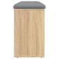 Preview: Schuhbank Sonoma-Eiche 102x32x50 cm Holzwerkstoff
