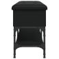 Preview: Schuhbank Schwarz 102x32x45 cm Holzwerkstoff