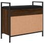 Preview: Schuhbank Braun Eichen-Optik 65,5x32x57,5 cm Holzwerkstoff