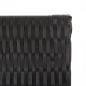 Preview: ARDEBO.de - Paravent 4-tlg. Schwarz Poly Rattan