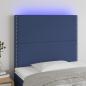 Preview: ARDEBO.de - LED Kopfteil Blau 80x5x118/128 cm Stoff