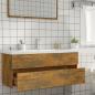 Preview: Waschbeckenschrank Räuchereiche 100x38,5x45 cm Holzwerkstoff