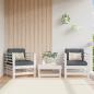 Preview: ARDEBO.de - Gartenstühle 2 Stk. Weiß Massivholz Kiefer