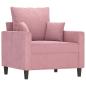 Preview: 4-tlg. Sofagarnitur mit Kissen Rosa Samt