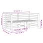 Preview: Garten-Ecksofas 2 Stk. Honigbraun Massivholz Kiefer