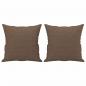 Preview: 2-Sitzer-Sofa mit Zierkissen Braun 120 cm Stoff