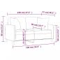 Preview: 2-Sitzer-Sofa mit Zierkissen Braun 120 cm Stoff