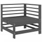 Preview: Garten-Ecksofas 2 Stk. Grau Massivholz Kiefer