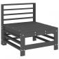Preview: Garten-Mittelsofas 2 Stk. Grau Massivholz Kiefer