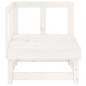 Preview: Garten-Ecksofa Weiß Massivholz Kiefer