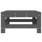 Preview: Gartenhocker Grau Massivholz Kiefer