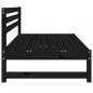 Preview: Garten-Mittelsofa Schwarz 120x80 cm Massivholz Kiefer